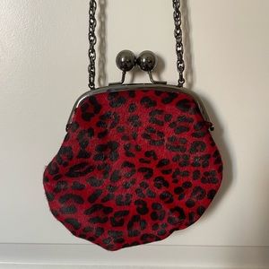 Rara Avis By Iris Apfel Printed Haircalf Kisslock Bag